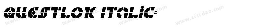 Questlok Italic字体转换